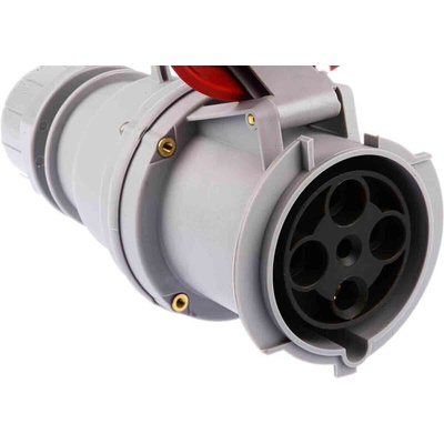 Scame IP66, IP67 Red Cable Mount 3P + E Industrial Power Socket, Rated At 64A, 415 V