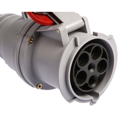 Scame IP66, IP67 Red Cable Mount 3P + N + E Industrial Power Socket, Rated At 64A, 415 V