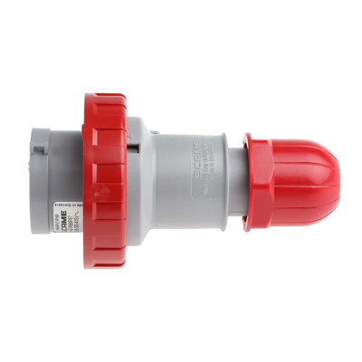 Scame IP66, IP67 Red Cable Mount 3P + E Industrial Power Plug, Rated At 16A, 415 V