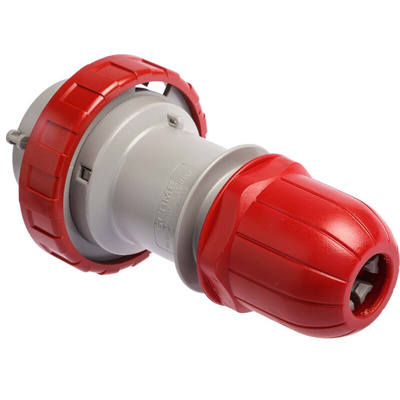 Scame IP66, IP67 Red Cable Mount 3P + N + E Industrial Power Plug, Rated At 16A, 415 V