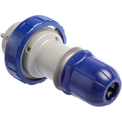 Scame IP67 Blue Cable Mount 2P + E Industrial Power Plug, Rated At 32A, 230 V