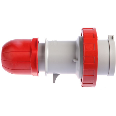 Scame IP67 Red Cable Mount 3P + N + E Industrial Power Plug, Rated At 32A, 415 V