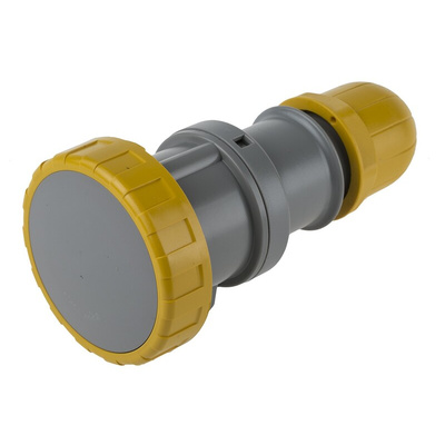 Scame IP66, IP67 Yellow Cable Mount 2P + E Industrial Power Socket, Rated At 16A, 110 V