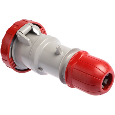 Scame IP66, IP67 Red Cable Mount 3P + N + E Industrial Power Socket, Rated At 32A, 415 V