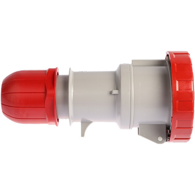 Scame IP66, IP67 Red Cable Mount 3P + N + E Industrial Power Socket, Rated At 32A, 415 V