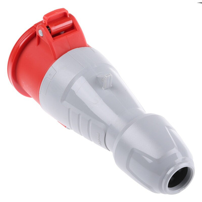 Legrand, P17 Tempra Pro IP44 Red Cable Mount 3P + N + E Industrial Power Socket, Rated At 16A, 415 V