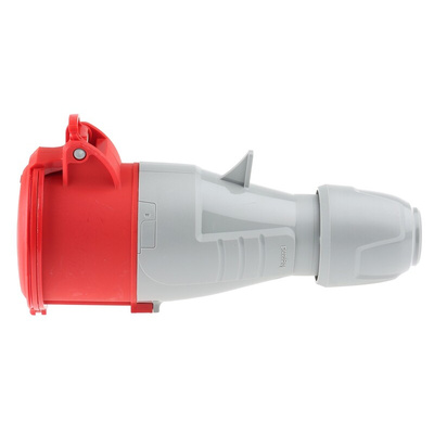 Legrand, P17 Tempra Pro IP44 Red Cable Mount 3P + N + E Industrial Power Socket, Rated At 32A, 415 V