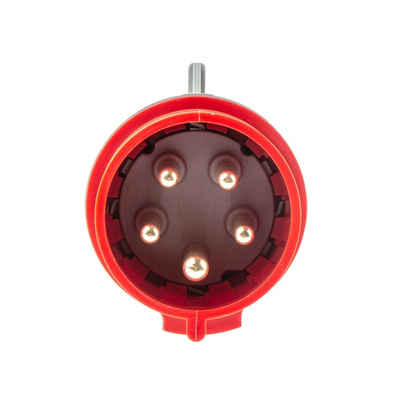 Legrand, P17 Tempra Pro IP44 Red Cable Mount 3P + N + E Industrial Power Plug, Rated At 32A, 415 V
