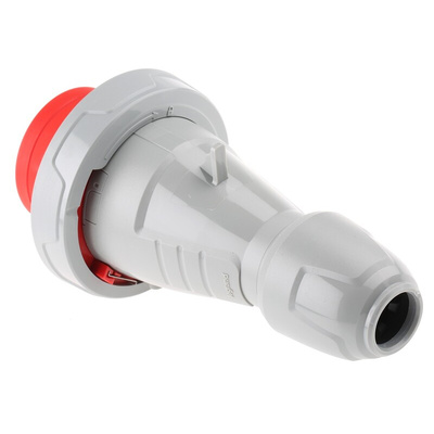 Legrand, P17 Tempra Pro IP66, IP67 Red Cable Mount 3P + N + E Industrial Power Plug, Rated At 32A, 415 V