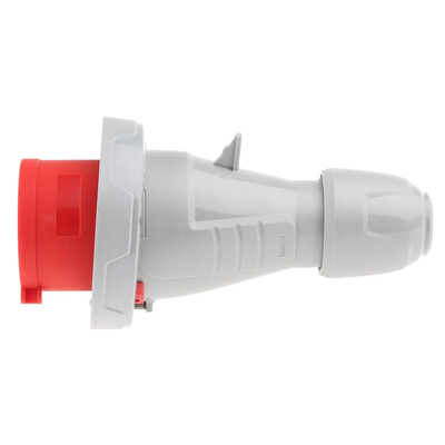 Legrand, P17 Tempra Pro IP66, IP67 Red Cable Mount 3P + N + E Industrial Power Plug, Rated At 32A, 415 V