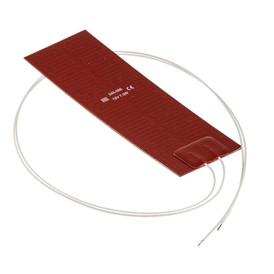 RS PRO Silicone Heater Mat, 7.5 W, 50 x 150mm, 12 V dc
