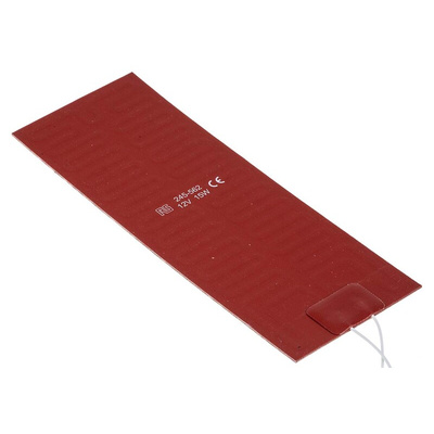 RS PRO Silicone Heater Mat, 15 W, 75 x 200mm, 12 V dc