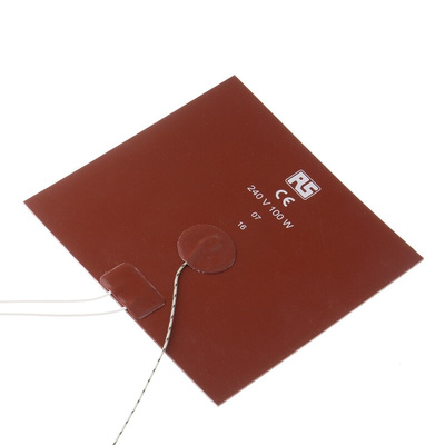 RS PRO Silicone Heater Mat, 100 W, 150 x 150mm, 240 V ac