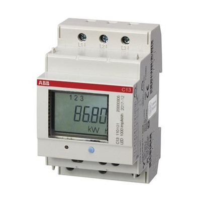 ABB 3 Phase LCD Energy Meter, Type Electronic