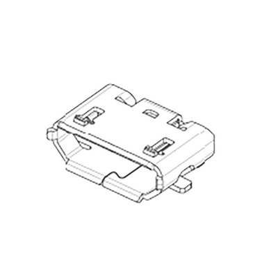 Molex USB Connector, SMT, Socket 2.0 Micro B, Solder, Right Angle