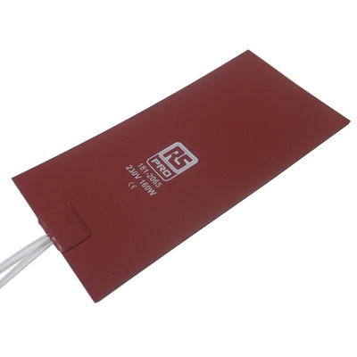 RS PRO Silicone Heater Mat, 160 W, 102 x 203mm, 230 V ac