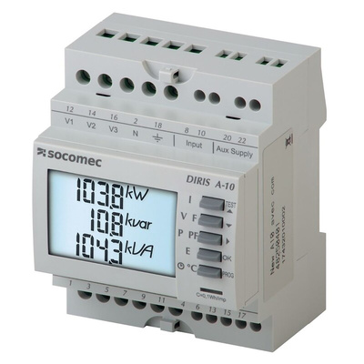 Socomec 1, 3 Phase Backlit LCD Energy Meter