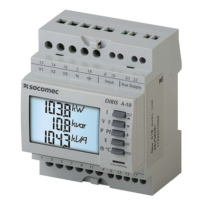Socomec 1, 3 Phase Backlit LCD Energy Meter
