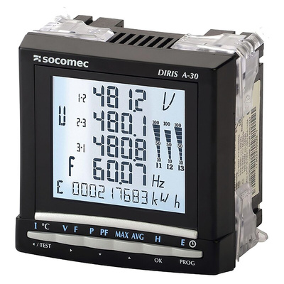 Socomec 1, 3 Phase Backlit LCD Energy Meter
