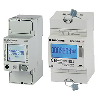 Socomec 1 Phase Backlit LCD Energy Meter