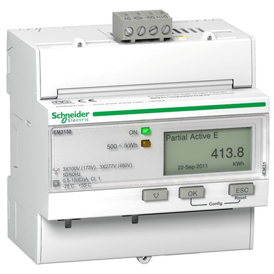 Schneider Electric 1, 3 Phase LCD Energy Meter