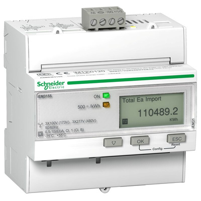 Schneider Electric 1, 3 Phase LCD Energy Meter