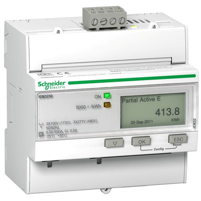 Schneider Electric 1, 3 Phase LCD Energy Meter