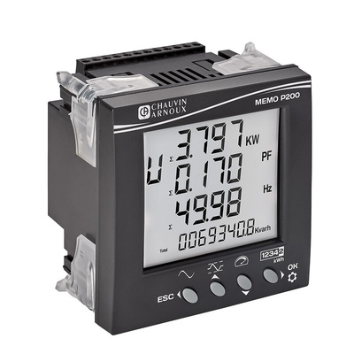 Chauvin Arnoux Energy 3 Phase Backlit LCD Power Monitoring Device, Type Energy Meter