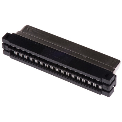 TE Connectivity AMPLIMITE .050 III Series, Female 68 Pin Right Angle Cable Mount SCSI Connector 1.27mm Pitch, Crimp,