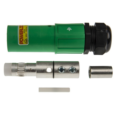 ITT Cannon, Veam Powerlock Green Cable Mount Industrial Power Plug, Rated At 400A, 1.0 kV
