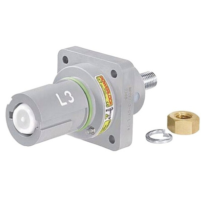 ITT Cannon, Veam Powerlock Grey Panel Mount Industrial Power Socket, Rated At 660A, 1.0 kV