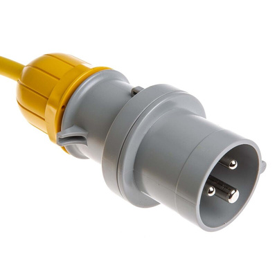 Scame IP44 Yellow Surface Mount Socket, Rated At 16A, 100 → 130 V