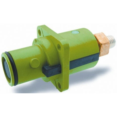 ITT Cannon, Veam Snaplock IP67 Green Panel Mount 1P Mains Connector Plug, Rated At 250A, 1.0 kV