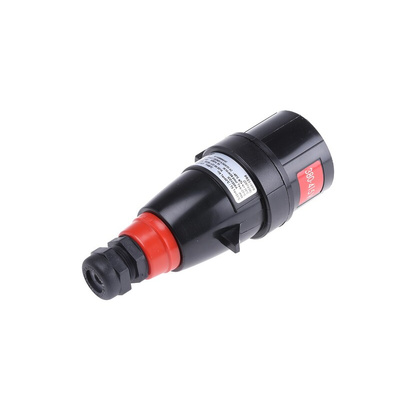 Emerson Network Power Cable Mount 3P + N + E Industrial Power Plug ATEX, IECEx, Rated At 16A, 380-415Vac 50/60Hz