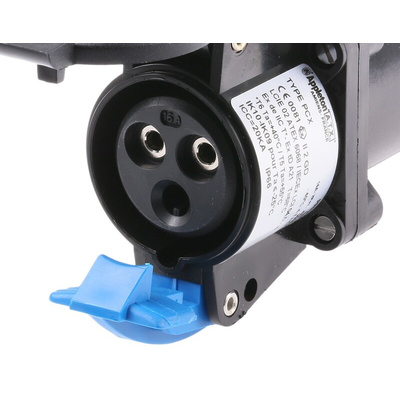 Emerson Network Power Cable Mount 2P + E Industrial Power Socket ATEX, IECEx, Rated At 16A, 200-250 Vac 50/60Hz