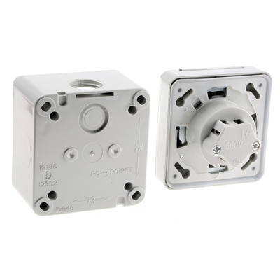 MENNEKES IP44 Grey Wall Mount 3P Socket, Rated At 16A, 230 V