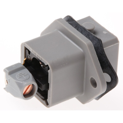 Hirschmann ST Series, Panel Mount 2P Industrial Power Plug, Rated At 16A, 250 V ac/dc