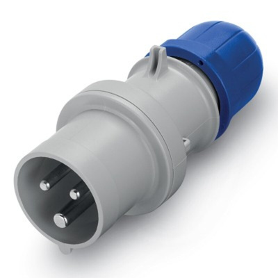 Scame IP44 Blue Cable Mount 2P + E Industrial Power Plug, Rated At 64A, 230 V