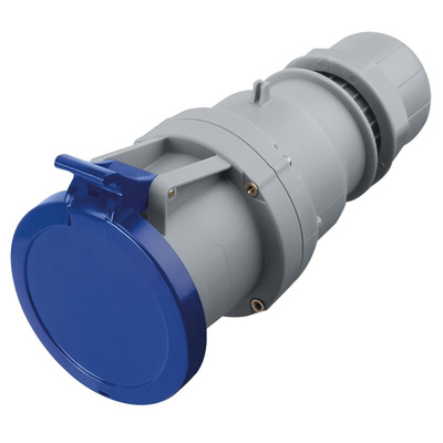 Scame IP44 Blue Cable Mount 2P + E Industrial Power Socket, Rated At 64A, 230 V