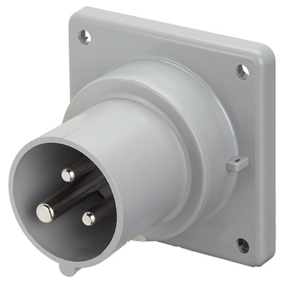 Scame IP44 Blue Panel Mount 2P + E Industrial Power Plug, Rated At 16A, 230 V