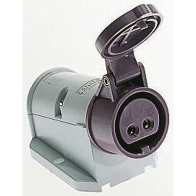 MENNEKES IP44 Purple Wall Mount 3P Right Angle Socket, Rated At 16A, 20 → 25 V
