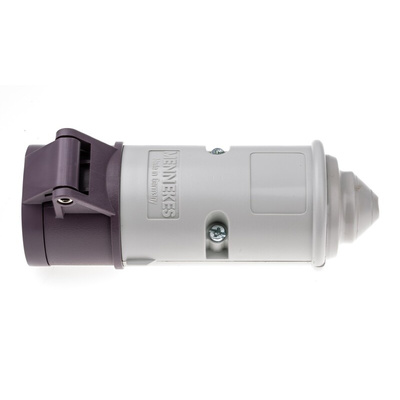 MENNEKES IP44 Purple Cable Mount 2P Industrial Power Socket, Rated At 16A, 20 → 25 V