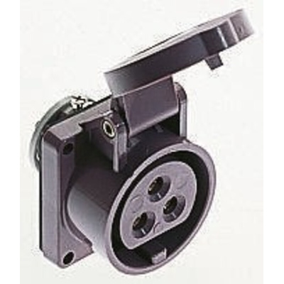 MENNEKES IP44 Purple Panel Mount 3P Industrial Power Socket, Rated At 16A, 20 → 25 V