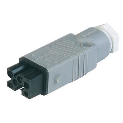 Hirschmann, ST IP54 White Cable Mount 5+PE Industrial Power Socket, Rated At 10A, 250 V, 400 V