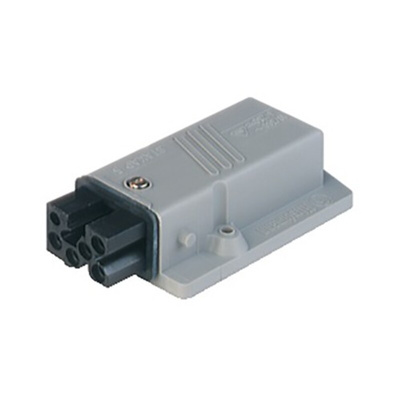 Hirschmann, ST IP54 Grey Panel Mount 5 + PE Heavy Duty Power Connector Socket, Rated At 10A, 250 V, 400 V