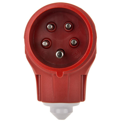 MENNEKES, Vario TOP IP44 Red Cable Mount 3P + N + E Industrial Power Plug, Rated At 16A, 400 V
