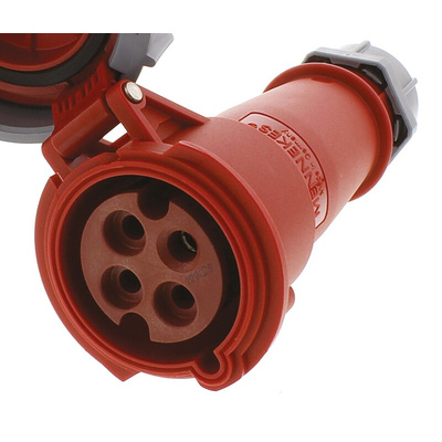 MENNEKES, PowerTOP IP67 Red Cable Mount 4P Industrial Power Socket, Rated At 32A, 400 V