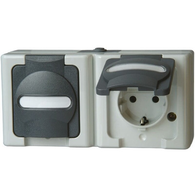 Kopp Grey Socket, Rated At 16A, 250 V