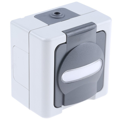 Kopp Grey Socket, Rated At 16A, 250 V
