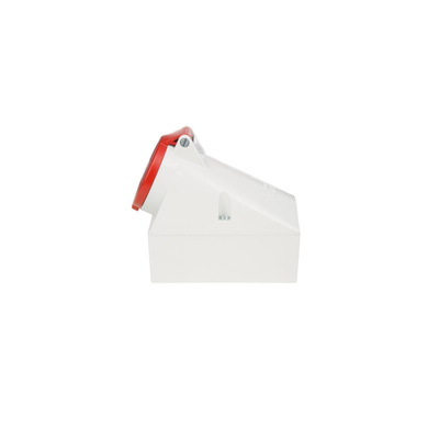 MENNEKES IP44 Red Wall Mount 7P Right Angle Industrial Power Socket, Rated At 16A, 415 V